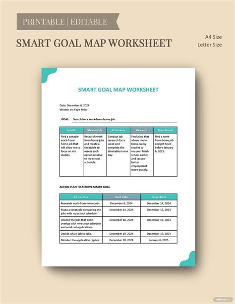 Image result for Smart Goals Map Worksheet