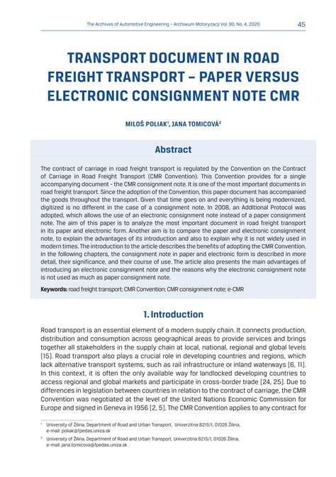 Toradh íomhá ar Road Consignment Note Sample
