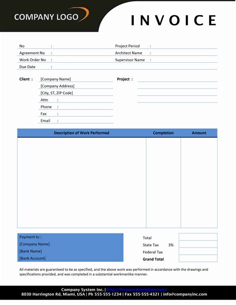 Image result for Printable Contractor Invoice