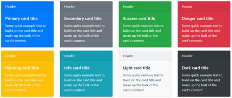 Image result for Bootstrap Card Colors