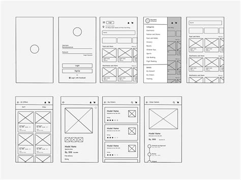 Wireframe Mobile-App に対する画像結果