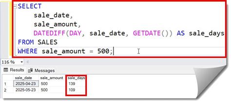 Counting Days Between Dates in SQL に対する画像結果