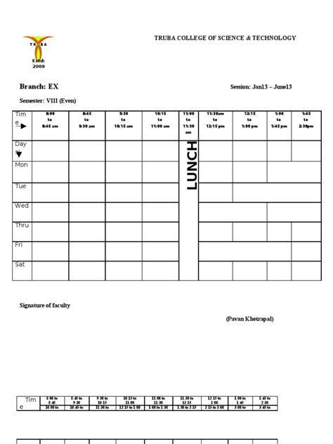 Image result for Time Guide Format