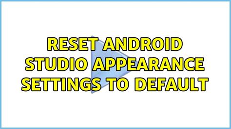 Image result for Reset Android Studio