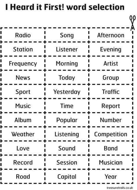Toradh íomhá ar Printable Word List Memory Test