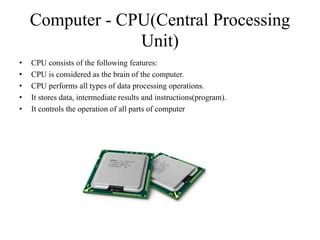 Image result for Part of the CPU Central Processing Unit