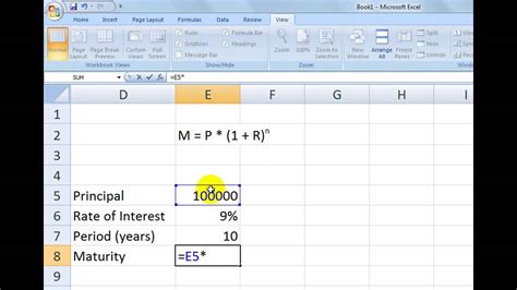 Image result for Compound Interest Calculator Excel Formula