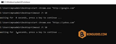 Toradh íomhá ar Batch File Time Delay