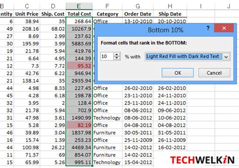 Conditional Formatting Percent in Excel に対する画像結果