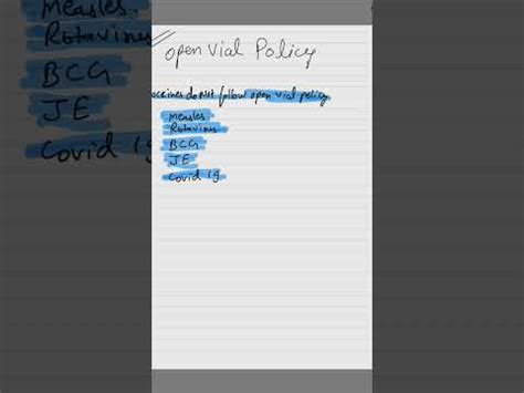 Image result for Open Vial Policy Multiple Choice Questions