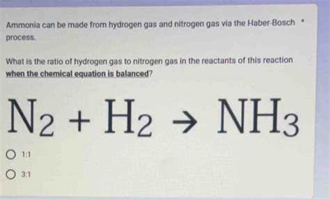 Toradh íomhá ar Formation of Ammonia Equation