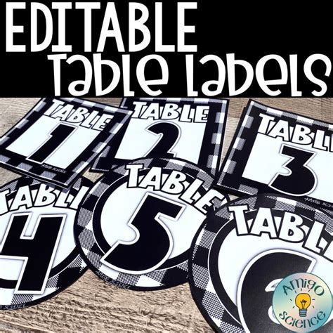 Toradh íomhá ar Classroom Table Labels Editable