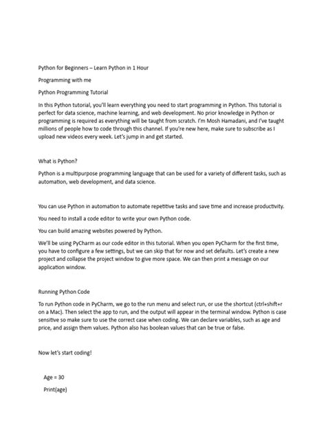 Toradh íomhá ar Python for Beginners PDF Free Download