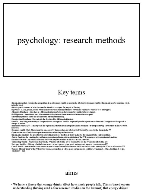 Image result for Psychological Methods Design Section Example