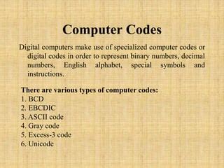 Image result for Types of Codes of Computer