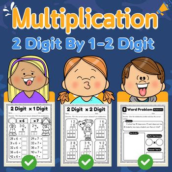 Image result for Worksheets Multipying 2-Digit by 1 Digit Word Problems