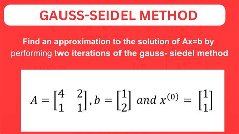 Image result for Gauss-Seidel Method with Example