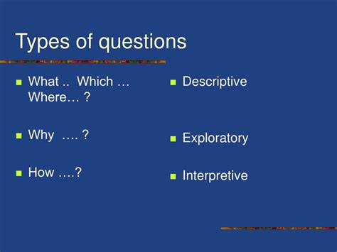 Image result for Descriptive Exploratory Type of Questions