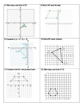Afbeeldingsresultaten voor Transformation Exercises Math