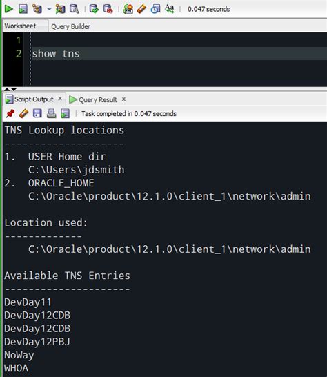 Image result for Tnsnames Oracle SQL Developer