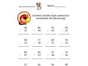 Image result for Dynamic Subtraction Worksheets