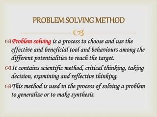 Afbeeldingsresultaten voor Problem Solving Method PPT