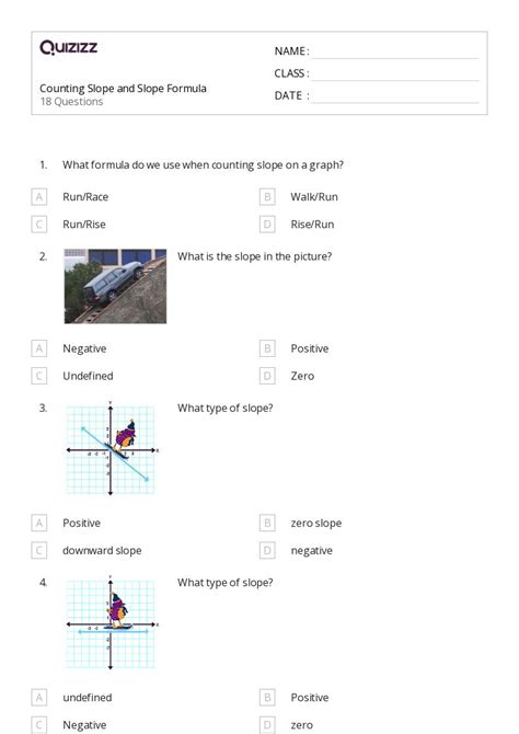 Toradh íomhá ar Counting Slope Worksheets