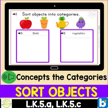 Image result for Sorting Objects Vocabulary Card