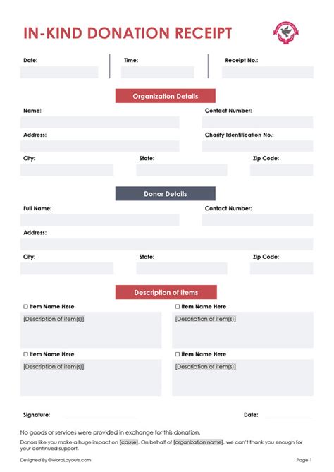 Image result for Goodwill Donation Receipt Template