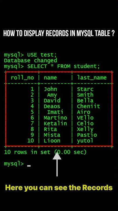 MySQL Show Record Table Record に対する画像結果