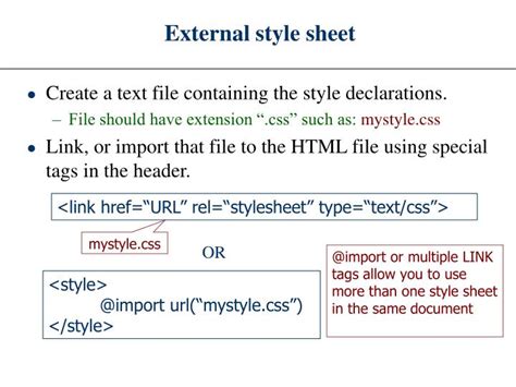 Afbeeldingsresultaten voor External Stye HTML