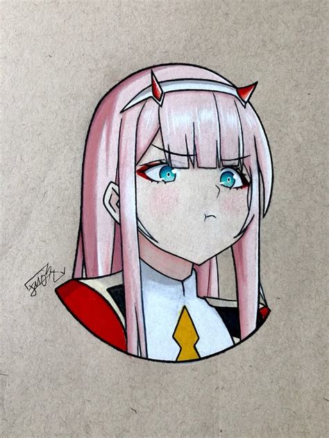 Toradh íomhá ar Zero Two How to Draw