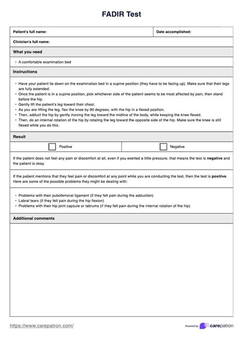 Image result for Fadir Test