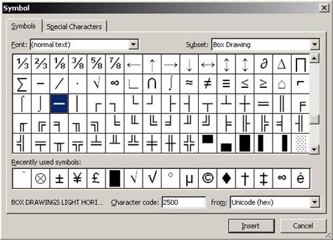 Image result for ASCII Box Drawing Characters