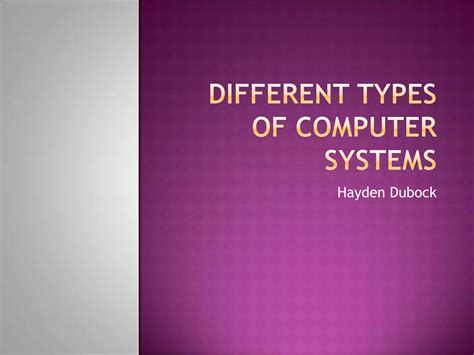 Different Computer System Types に対する画像結果