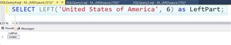 Toradh íomhá ar Left Syntax in SQL