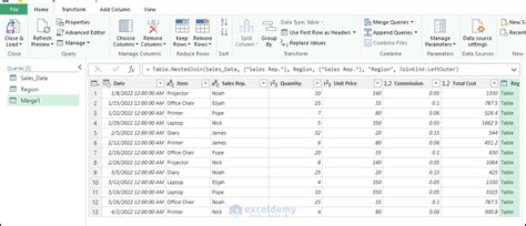 Toradh íomhá ar Power Query Combine Tables