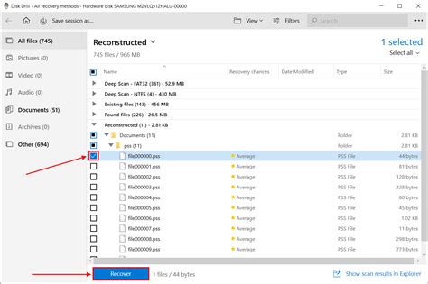 Toradh íomhá ar Recover Button