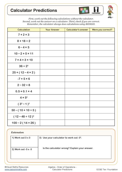 Image result for Math Calculator Worksheet Grade 12