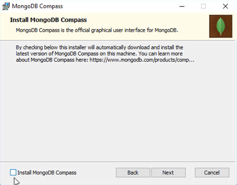 Toradh íomhá ar Install MongoDB Compass Windows 1.0