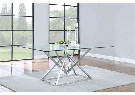 Image result for Rectangular Bar Height Glass Dining Table