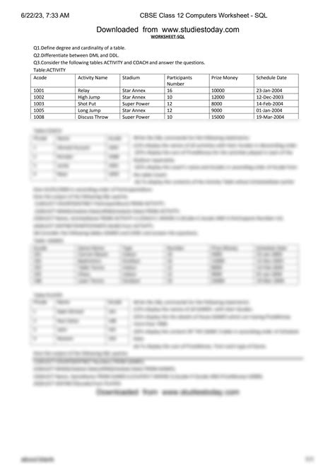 Class 12 Question Based On Data Frame Worksheet に対する画像結果