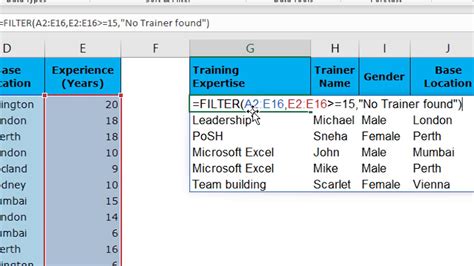 Image result for Excel 365 Filter Function
