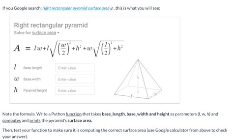 Toradh íomhá ar Pyramid Rectangle Formula