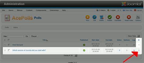 Poll Module に対する画像結果