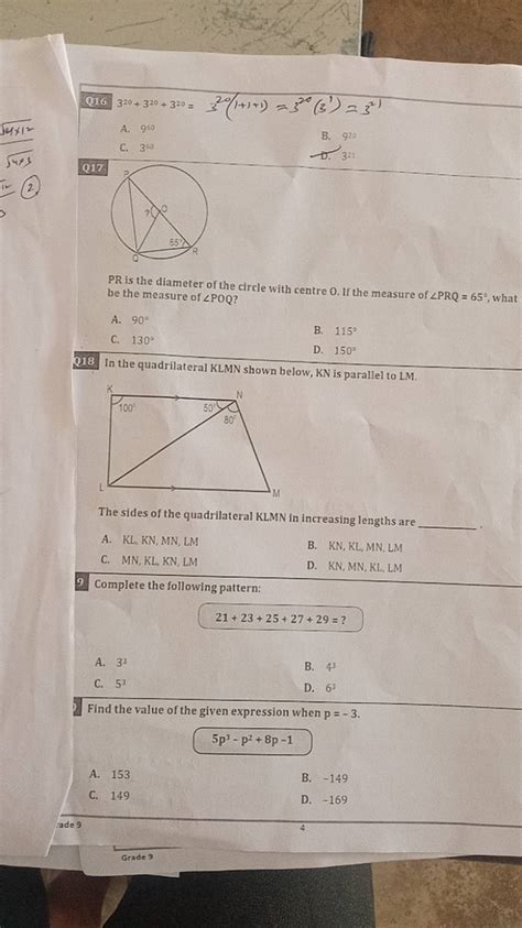 Image result for Complete the Following Pattern