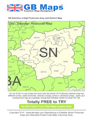 Image result for SN Postcode Map UK