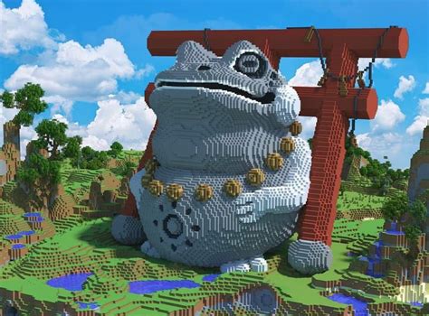 Minecraft Frog Build Statue に対する画像結果