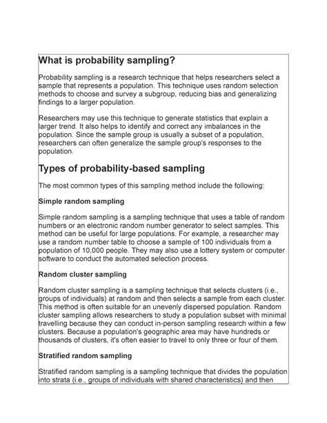 Image result for Probability Sampling Examples