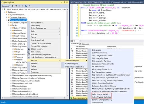 Toradh íomhá ar SQL Index Sorting Usage